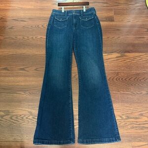 Gap High Rise '70s Flare Jeans size 29R dark indigo
